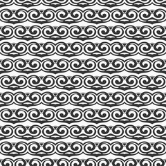 Abstract seamless pattern. Antique ornament. Vector monochrome background.