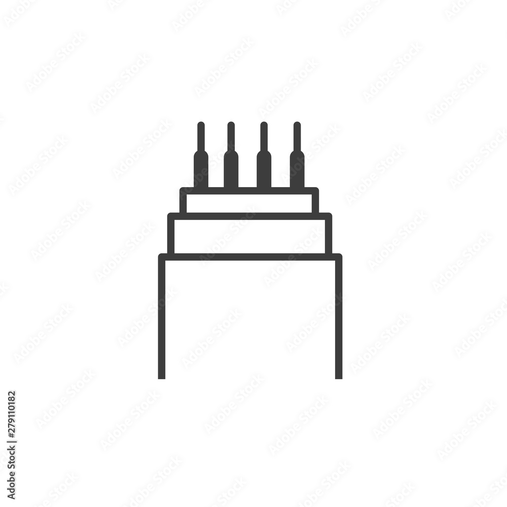 Aufkleber fiber optic cable icon template color editable. optical fiber symbol vector sign isolated on white b