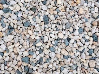 Pebbles stone texture and background. Abstract background made with stones.