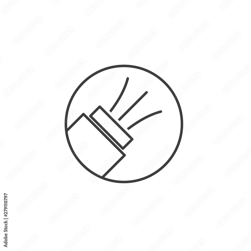 Poster fiber optic cable icon template color editable. optical fiber symbol vector sign isolated on white b