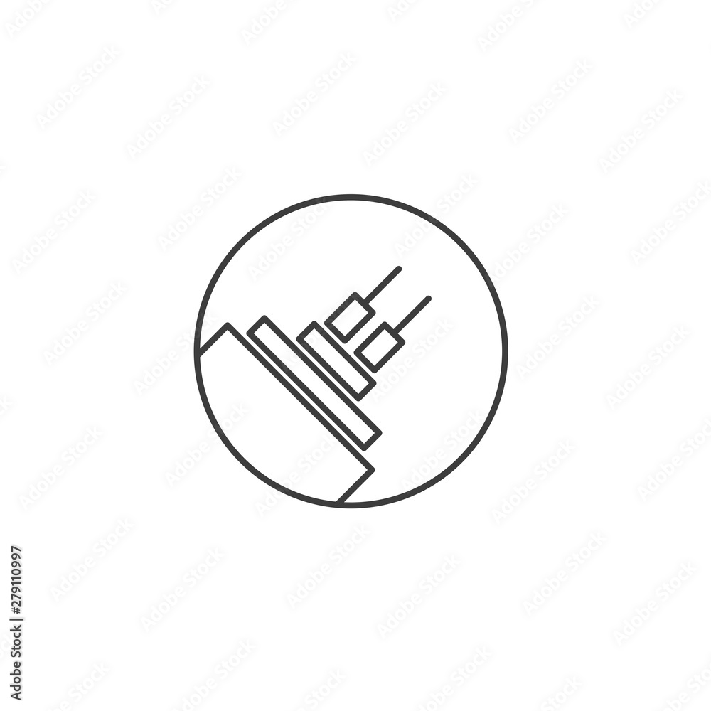 Poster fiber optic cable icon template color editable. optical fiber symbol vector sign isolated on white b
