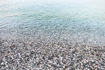 Pebble under water