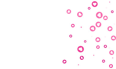 Social Network marketing like and heart icon.