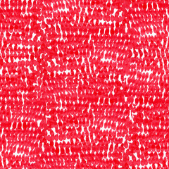 Seamless texture from the red felt tip pen dots on white paper drawing. Hand made unique print for endless designs - backgrounds, wrapping, textile