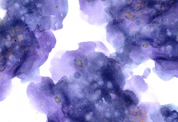 Abstract watercolor background for graphic design, hand painted on paper