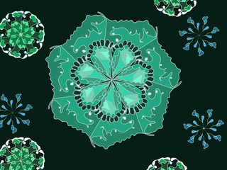 abstract floral background with flowers