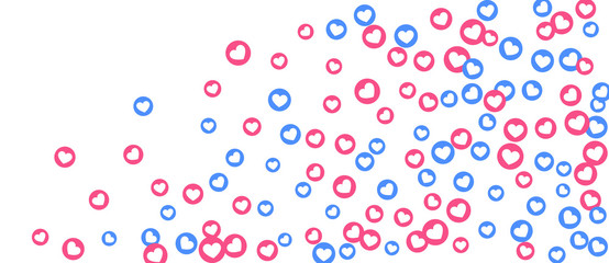 Social Network marketing like and heart icon.