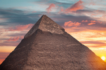  pyramids of Giza, in Egypt.