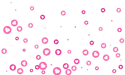 Social Network marketing like and heart icon.