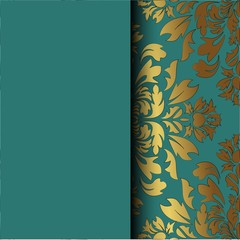 Royal damask pattern for fabric design. Wallpaper baroque, damask.
