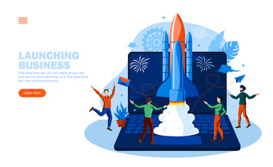 Fototapeta premium start up team work concept. business launch