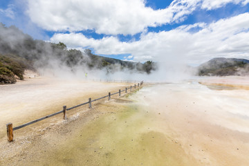 geothermal activity at Rotorua in New Zealand