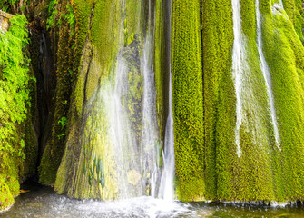 waterfull with green moss