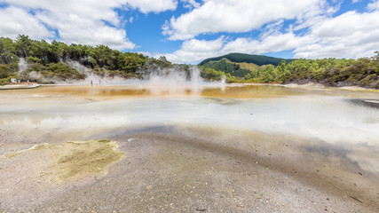 geothermal activity at Rotorua in New Zealand
