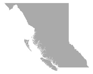 Karte von British Columbia