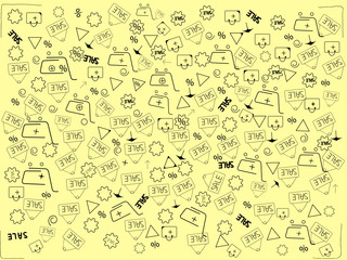 shopping cart sale seamless pattern 