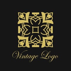 Vector ornament logo design template. Luxury vintage modern art deco element. Can be used as emblem.