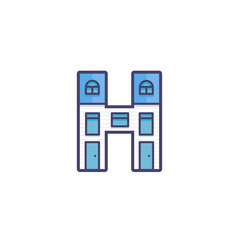 House Illustration Vector Letter H
