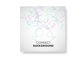 Vector templates for brochure cover in A4 size. Polygonal background with connecting dots and lines