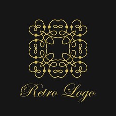 Vector ornament logo design template. Luxury vintage modern art deco element. Can be used as emblem.