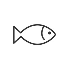 Fish icon template color editable. Fish symbol vector sign isolated on white background. Simple logo vector illustration for graphic and web design.