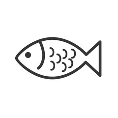 Fish icon template color editable. Fish symbol vector sign isolated on white background. Simple logo vector illustration for graphic and web design.