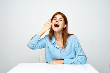 young woman with headache