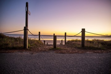 Beach walkway sunset/sunrise