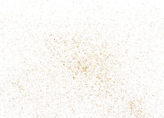 Desert sand pile, dune isolated on white background, top view