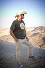 man in the desert