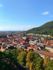 Fototapeta na wymiar Blick auf Heidelberg vom Schloss