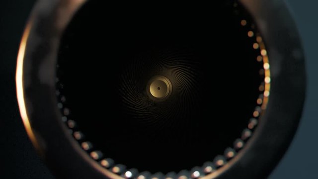 Single golden bullet loaded to a revolver in a game of russian roulette. 4KHD