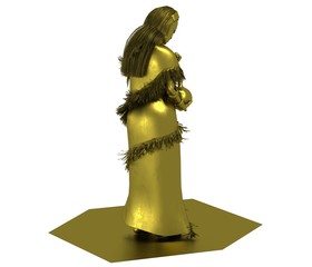 woman character, 3D rendering, illustration