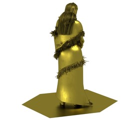 woman character, 3D rendering, illustration