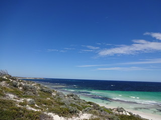 Landscape with ocean and beach in Perth, Australia