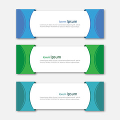 Naklejka premium Set of abstract design banner template.