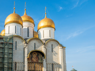 Dormition cathedral in Moscow, Russia