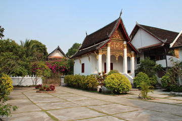 buddhist temple (Wat Phaphay) in luang prabang (laos) 