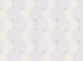 3D pattern made of white and beige geometric shapes, creative background or wallpaper surface made of light and shadow. Futuristic seamless decorative abstract texture design, simple graphic elements