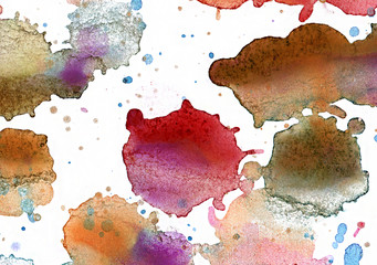 colorful dots, Abstract watercolor background for graphic design, hand painted on paper