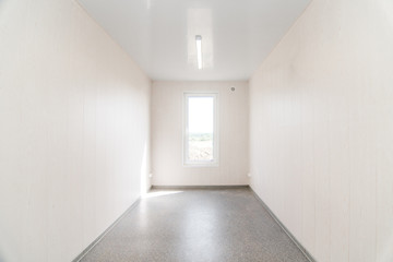 Light white empty office room with bright lighting