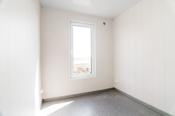 Light white empty office room with bright lighting