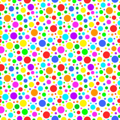 Vector carnival seamless colorful pattern. Kids festive background with confetti. Happy Birthday, Party decor