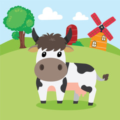 cow background vector design
