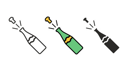 Champagne vector icon sign symbol