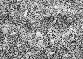 White  pebble on a sea coast, top view