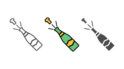 Champagne vector icon sign symbol