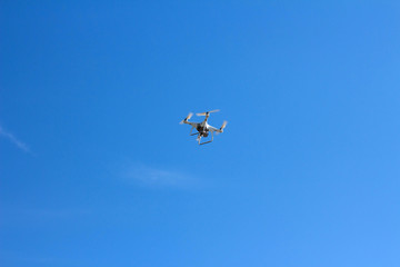Fototapeta na wymiar copter flying in the sky