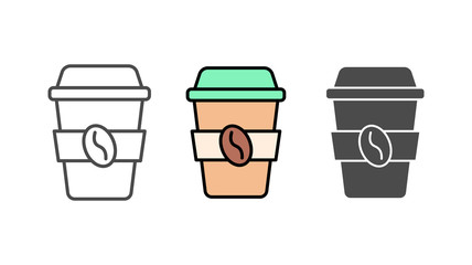 Coffee cup vector icon sign symbol