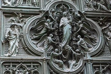 Detail of st pauls cathedral in milan italy